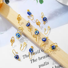 Hot sale blue color evil ey nose pin