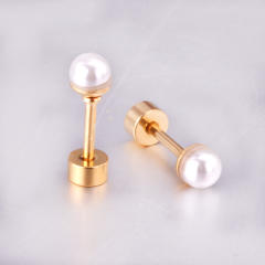 Elegant pearl stainless steel earrings