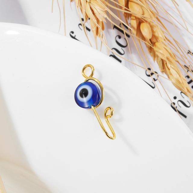 Hot sale blue color evil ey nose pin