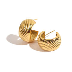Occident fashion stainless steel chunky earrings