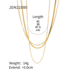 INS concise easy match stainless steel chain necklace