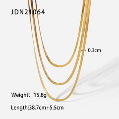 INS concise easy match stainless steel chain necklace