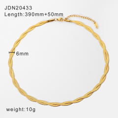 INS concise easy match stainless steel chain necklace