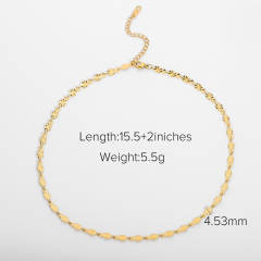 INS concise easy match stainless steel chain necklace