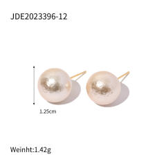 Winter design easy match elegant pearl studs earrings