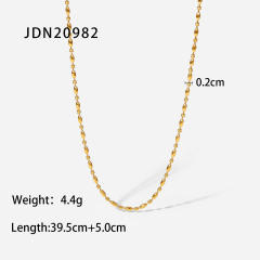 INS concise easy match stainless steel chain necklace