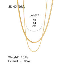 INS concise easy match stainless steel chain necklace