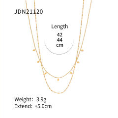 INS concise easy match stainless steel chain necklace