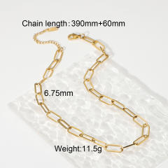 INS concise easy match stainless steel chain necklace