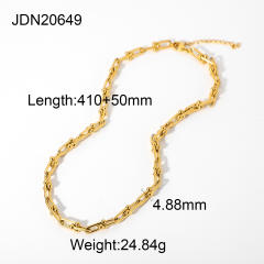 INS concise easy match stainless steel chain necklace
