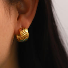 Occident fashion stainless steel chunky earrings