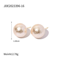 Winter design easy match elegant pearl studs earrings