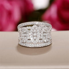 AAA cubic zircon full diamond wedding rings