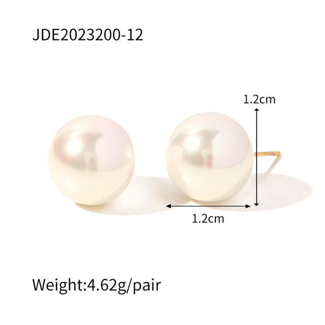 Winter design easy match elegant pearl studs earrings