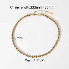 INS concise easy match stainless steel chain necklace
