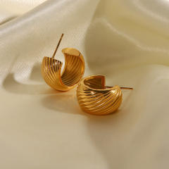 Occident fashion stainless steel chunky earrings