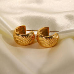 Occident fashion stainless steel chunky earrings
