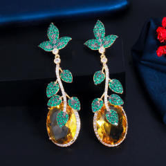 Elegant topaz drop handmade earrings