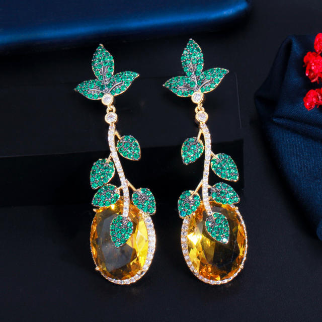 Elegant topaz drop handmade earrings