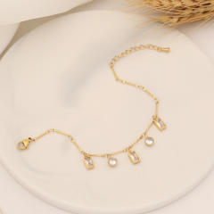 Fashionable tennis chain stainless steel bracelet