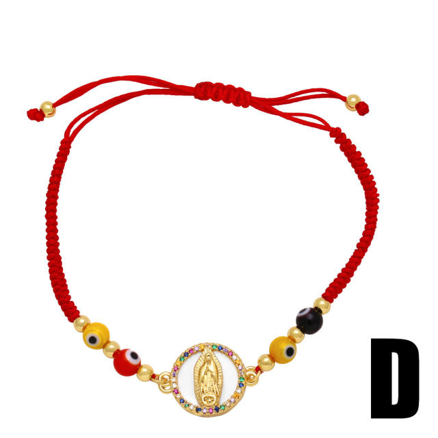 Occident fashion The Virgin Mary red string bracelet