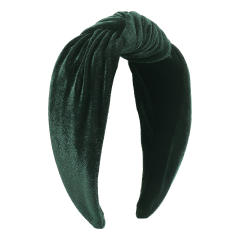 Plain color velvet knotted headband