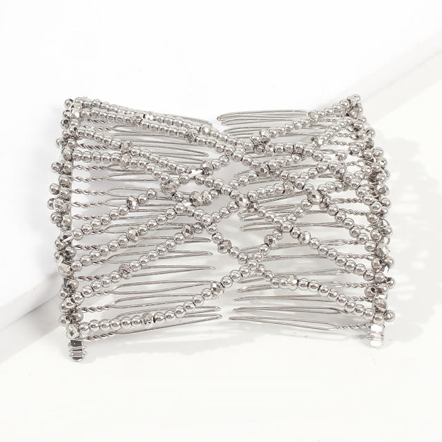 Occident fashion creative beaded magic hair claw clips