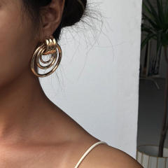 Geometric circle earrings