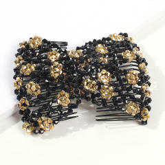 Occident fashion creative beaded magic hair claw clips