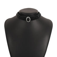 Vintage palace trend faux pearl beaded choker bracelet