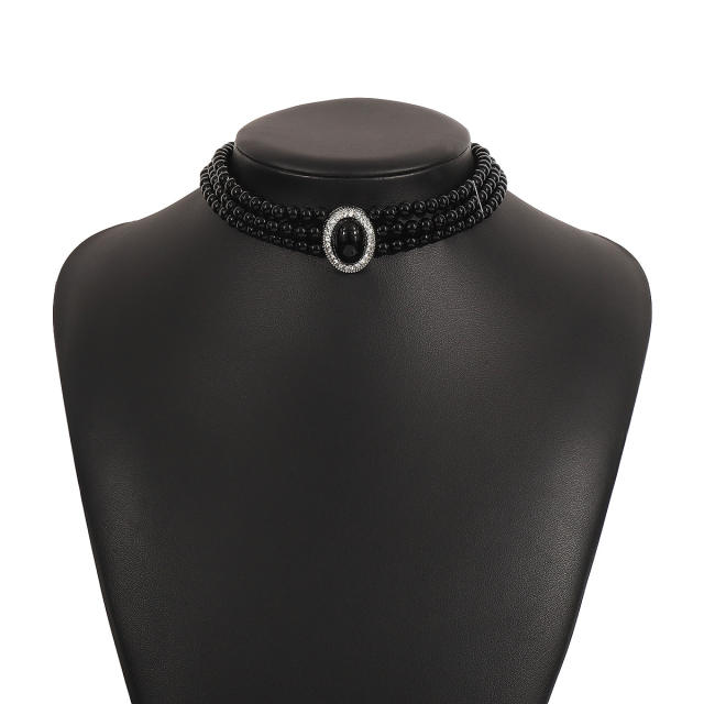 Vintage palace trend faux pearl beaded choker bracelet
