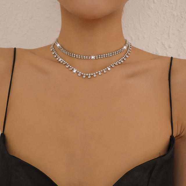 Occident fashion diamond choker necklace
