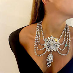 Personality luxury full diamond layer necklace