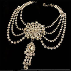 Personality luxury full diamond layer necklace