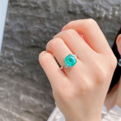 Occident fashion sky blue crystal rings for women
