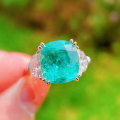 Occident fashion sky blue crystal rings for women