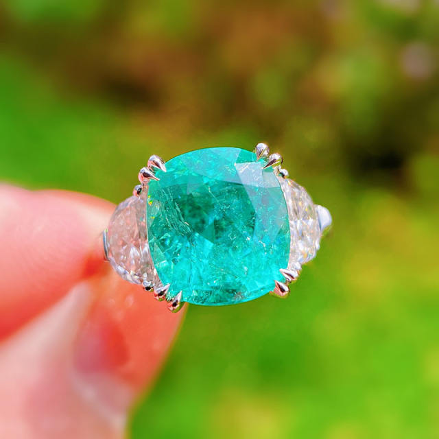 Occident fashion sky blue crystal rings for women