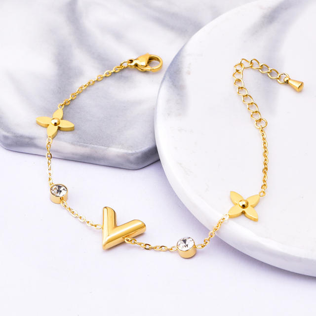 Occident fashion chunky stainless steel chain bracelet