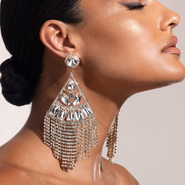 Hot sale sexy diamond tassel women earrings