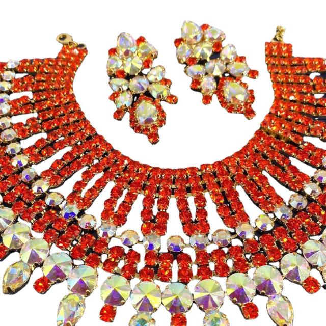 Occident fashion luxury diamond choker necklace set