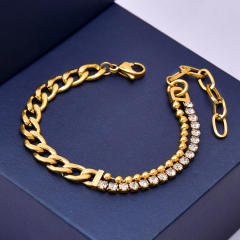 Occident fashion chunky stainless steel chain bracelet