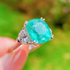 Occident fashion sky blue crystal rings for women