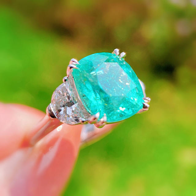 Occident fashion sky blue crystal rings for women