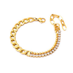 Occident fashion chunky stainless steel chain bracelet