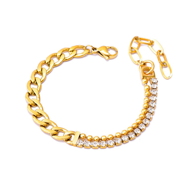 Occident fashion chunky stainless steel chain bracelet