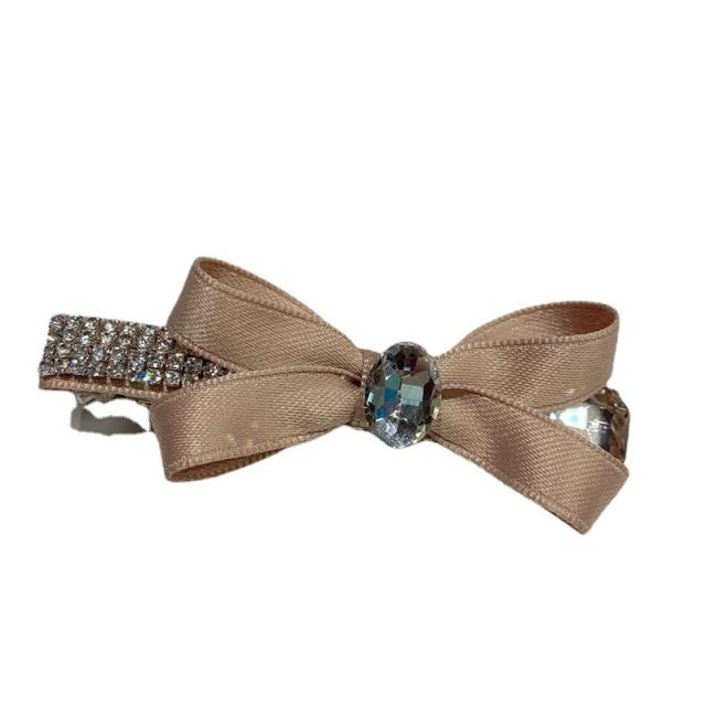 Korean fashion ins diamond bow duckbill hair clips