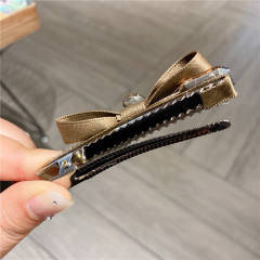 Korean fashion ins diamond bow duckbill hair clips