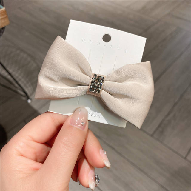 Korean fashion elegant bow french barrette hair clips