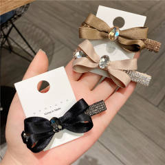 Korean fashion ins diamond bow duckbill hair clips