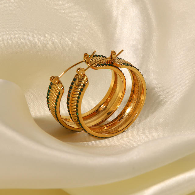 Occident fashion unique hoop earrings stainless steel earrings